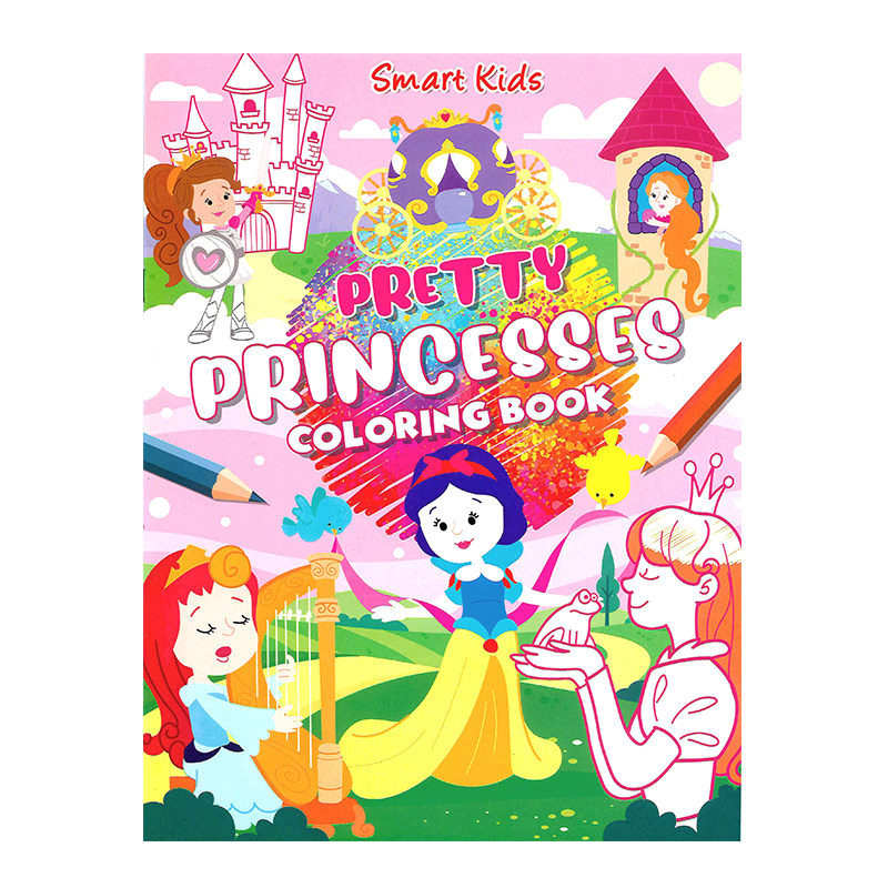 Learning is Fun. SMART KIDS COLORING BOOKPRETTY PRINCESSES