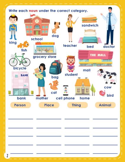 Learning Is Fun. Smart Kids Simple English Set Of 6 (nouns, Vowels 